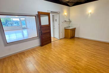 Private office with interior display window